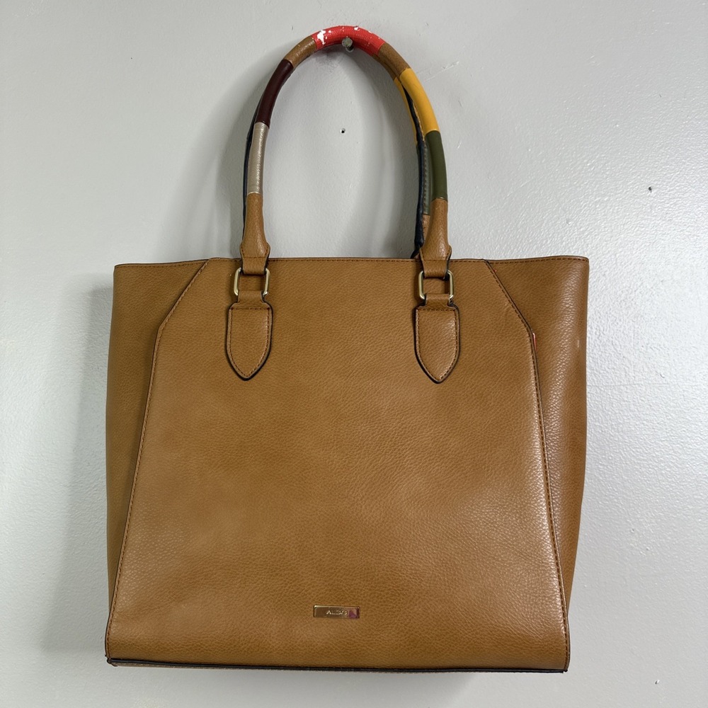 Aldo Tan Tote/Sat Hel Bag Purse Shoulder Bag Colorful Handle‎ Tote Bag